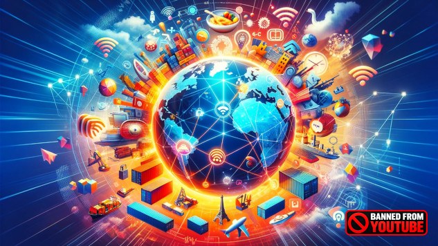 The Evolution and Impact of Globalization on Economies A map illustrating the evolution of global trade routes, from ancient pathways like the Silk Road to modern-day economic corridors.