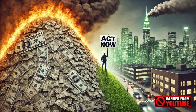 Addressing Economic Barriers to Climate Action During the Fourth Turning A compelling illustration of the "Fourth Turning" concept could feature a symbolic image of a weathered hourglass, with sand running down.
