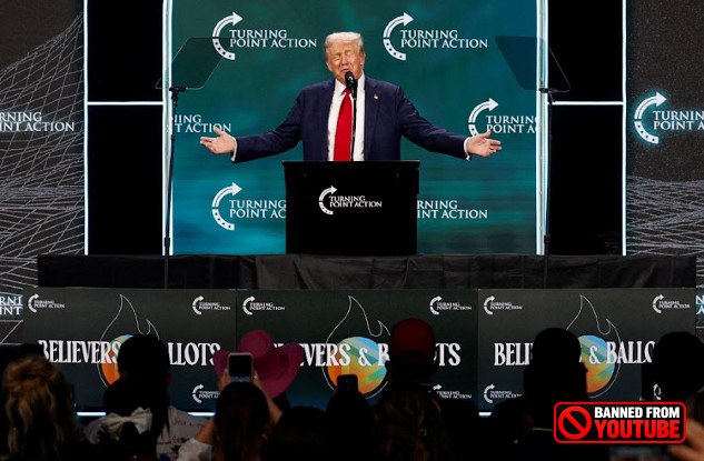 How did Jim Crow laws suppress votes in the past? Former President Donald Trump addressed a crowd at Turning Point Action's "The Believers Summit" in West Palm Beach, Florida, on July 26, 2024.